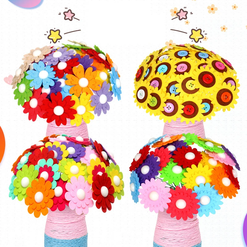 Science Project Diy - Flower Craft Kit Bouquet with Buttons