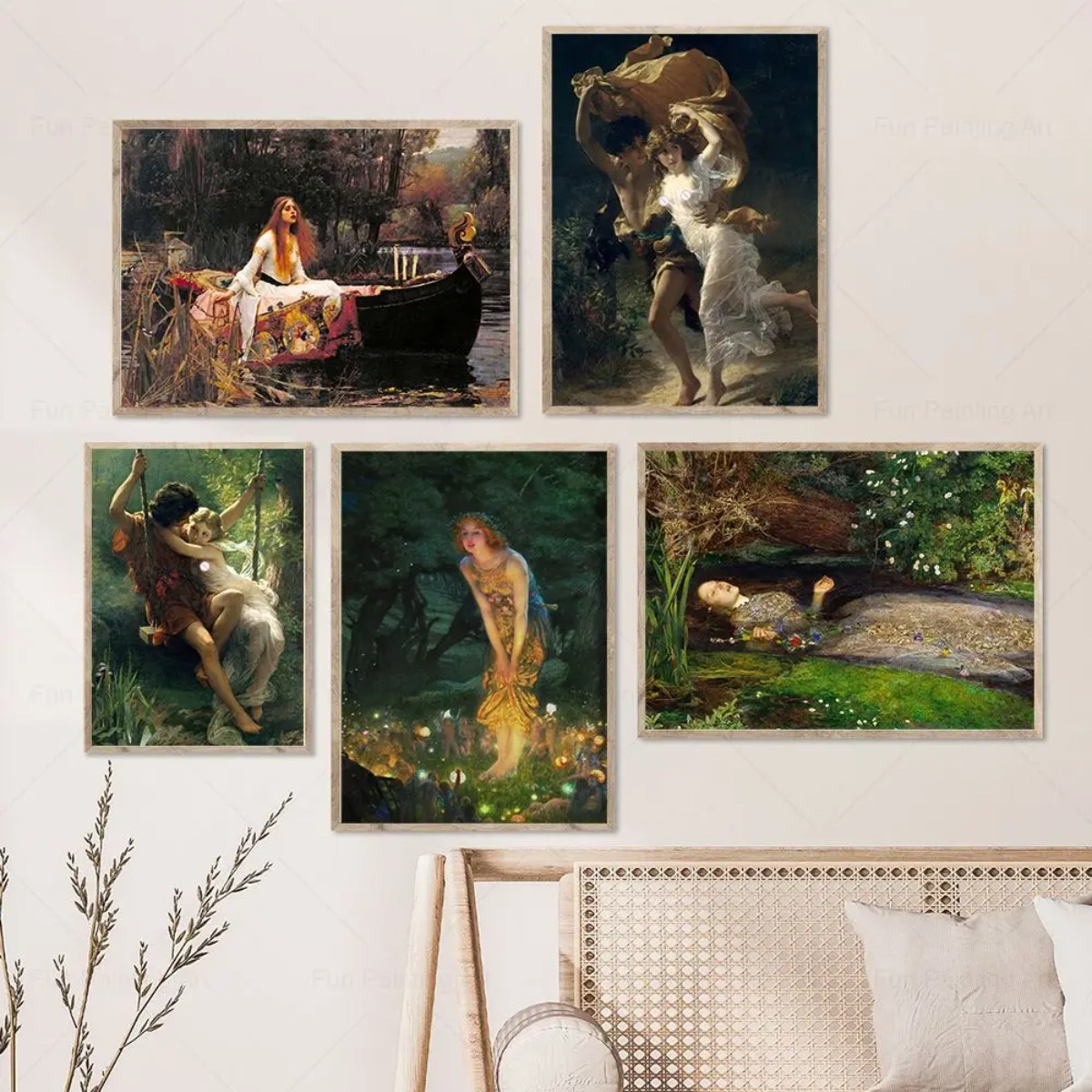 Star Map Poster - Pre-Raphaelite British Art Set Gallery Wall