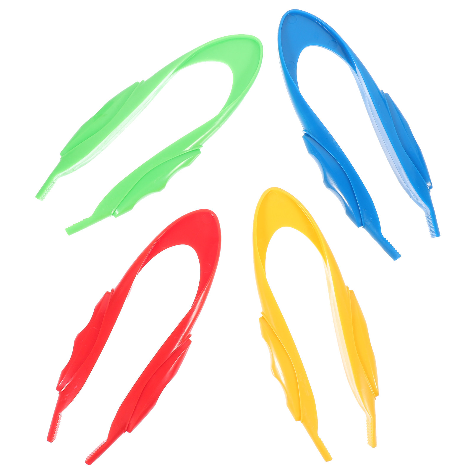 Science Experiment - 4Pcs Kids Plastic Tweezers Ergonomic Design