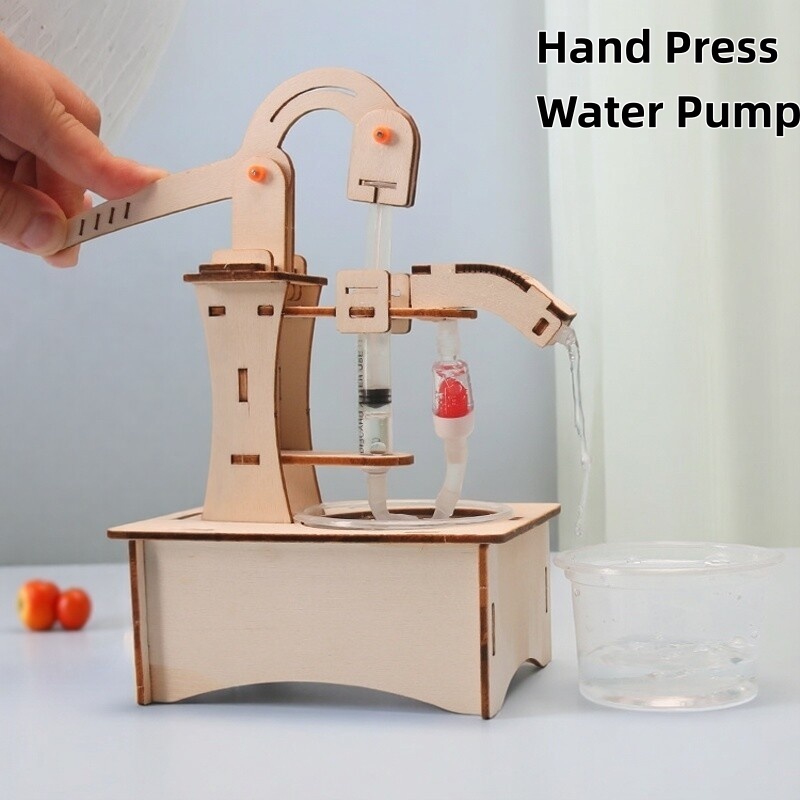 Science Nature - Wooden DIY Hand Pump Well Model