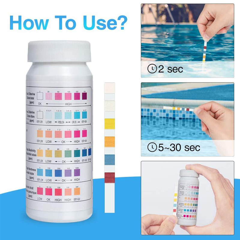 6 In 1 Chlorine PH Test Strips – Ph Strip Test Bewertung und Preis