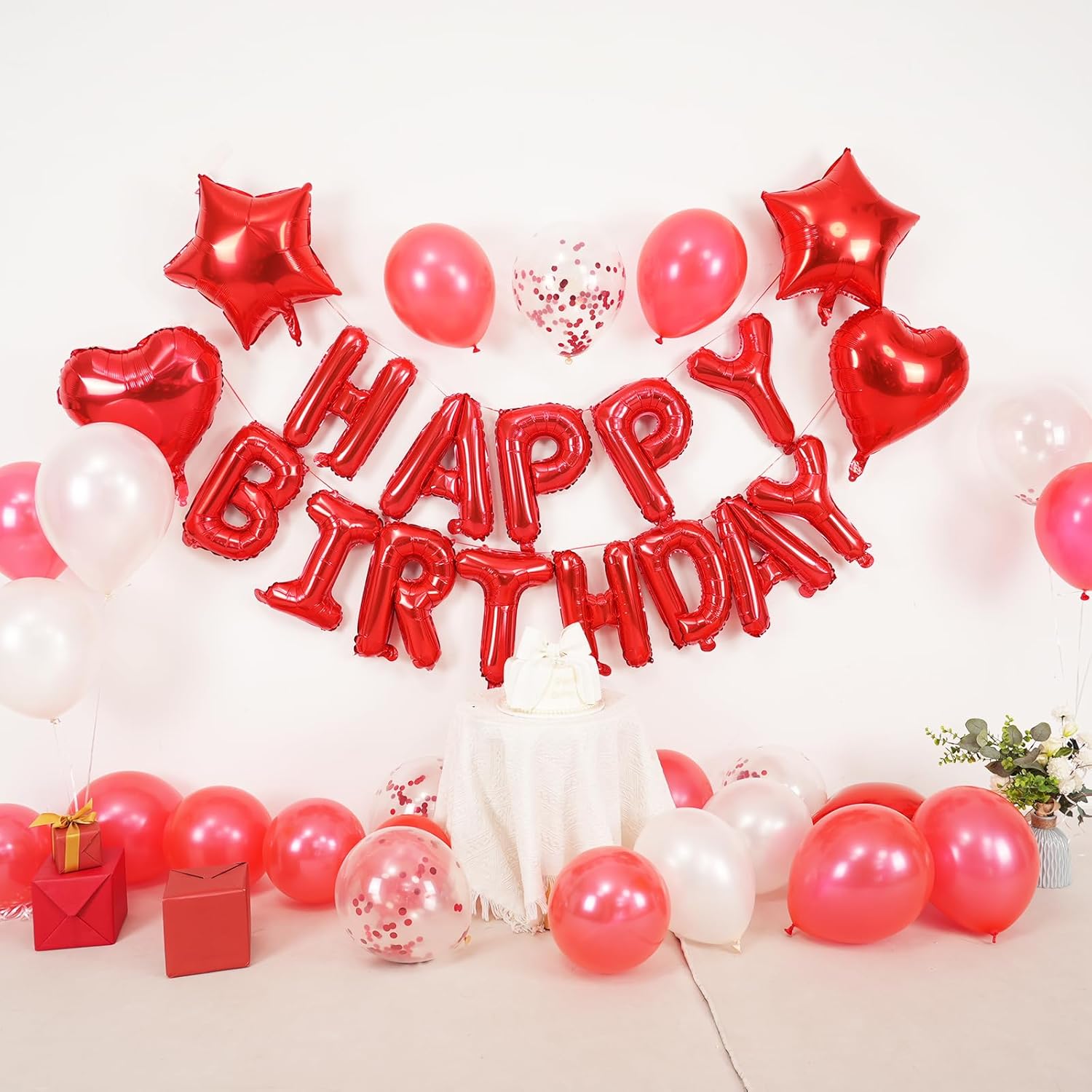 Red & White Birthday Decor Set – Science Of Happiness Bewertung und Preis