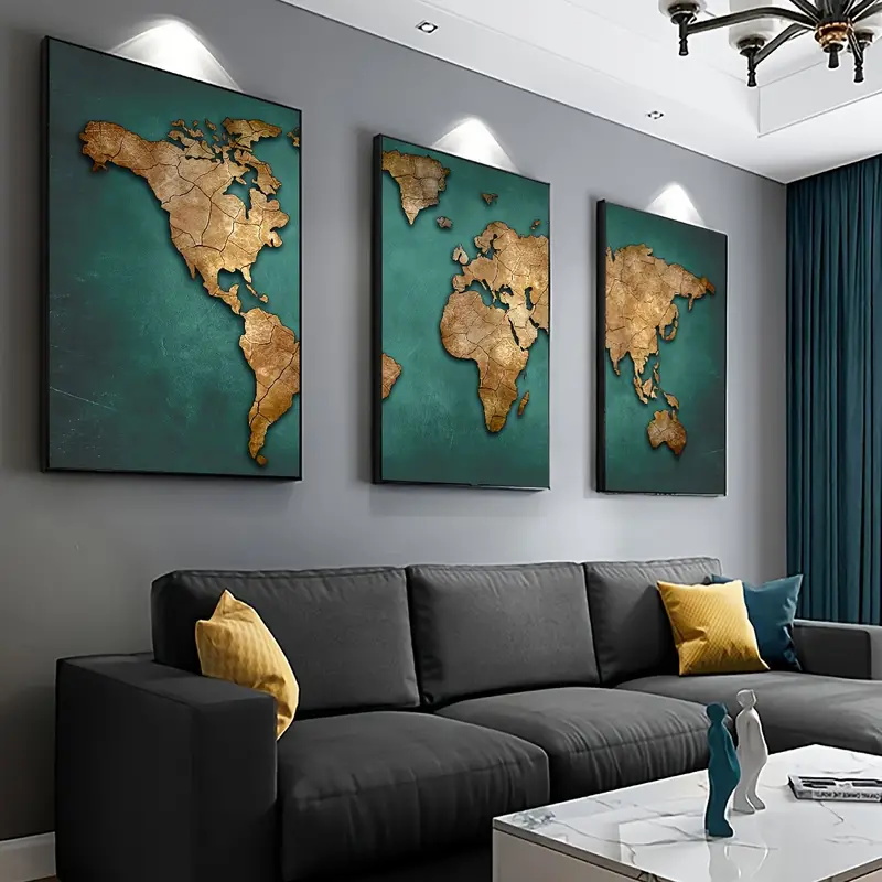 Retro World Map 3pcs/set Canva – Star Map Poster Bewertung und Preis