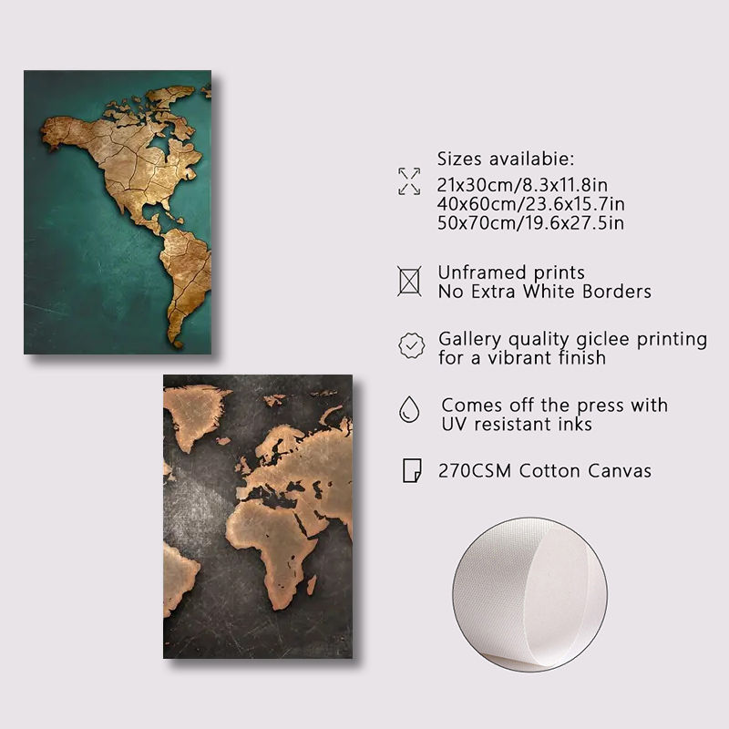 Retro World Map 3pcs/set Canva – Star Map Poster Bewertung und Preis