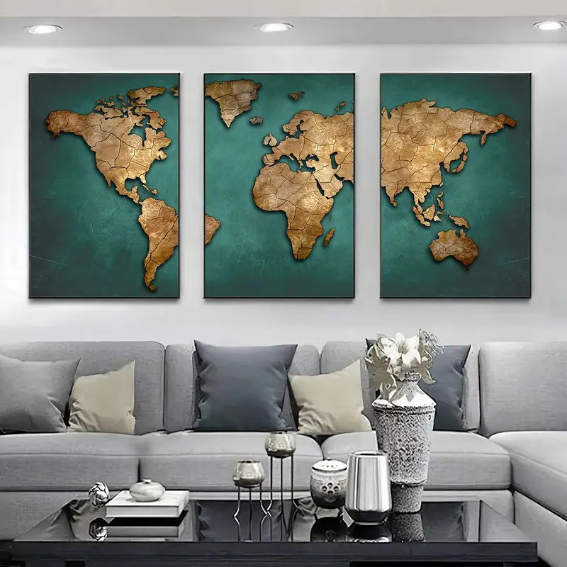 Retro World Map 3pcs/set Canva – Star Map Poster Bewertung und Preis