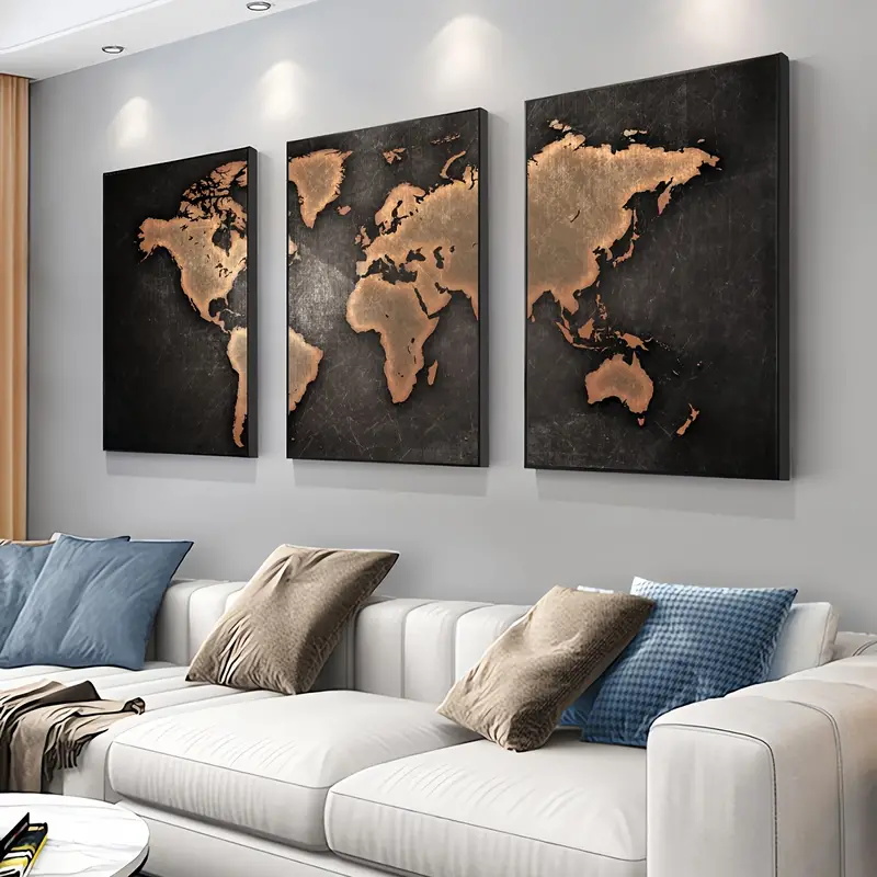 Retro World Map 3pcs/set Canva – Star Map Poster Bewertung und Preis