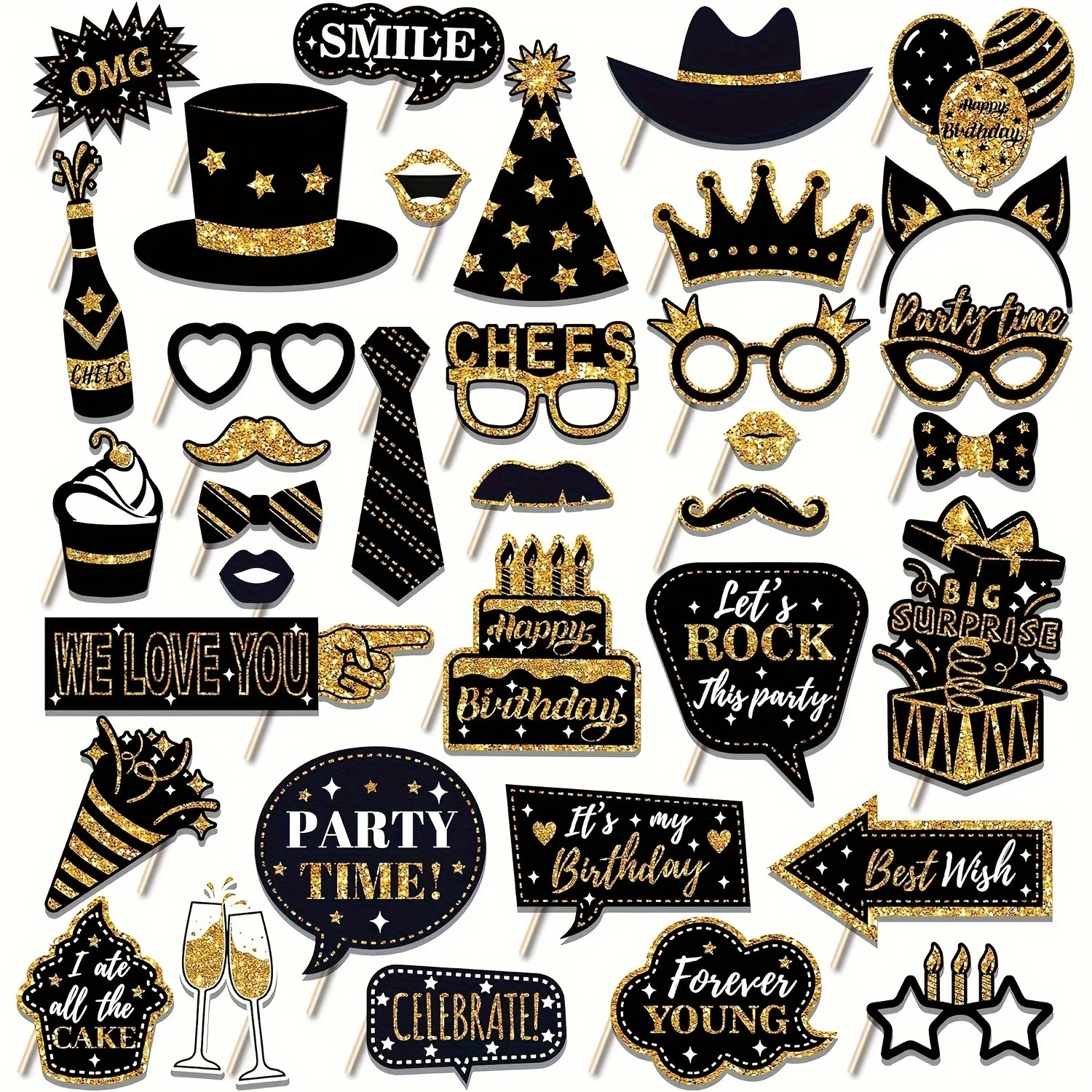 36pcs of Birthday Photo Booth  – Science Of Happiness Bewertung und Preis
