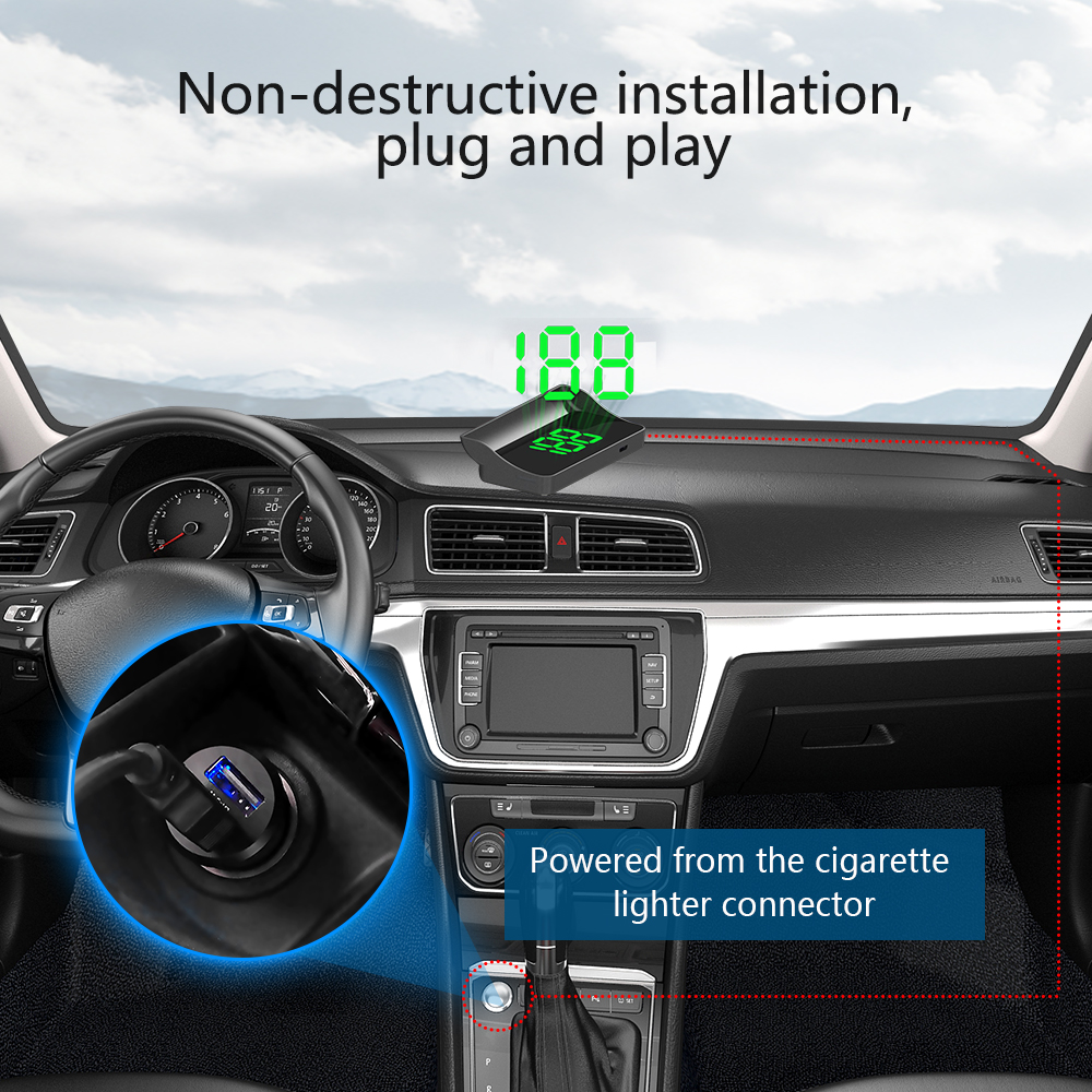 W1 Car HUD Head Up Display Win – Anemometer Wind Speed Bewertung und Preis