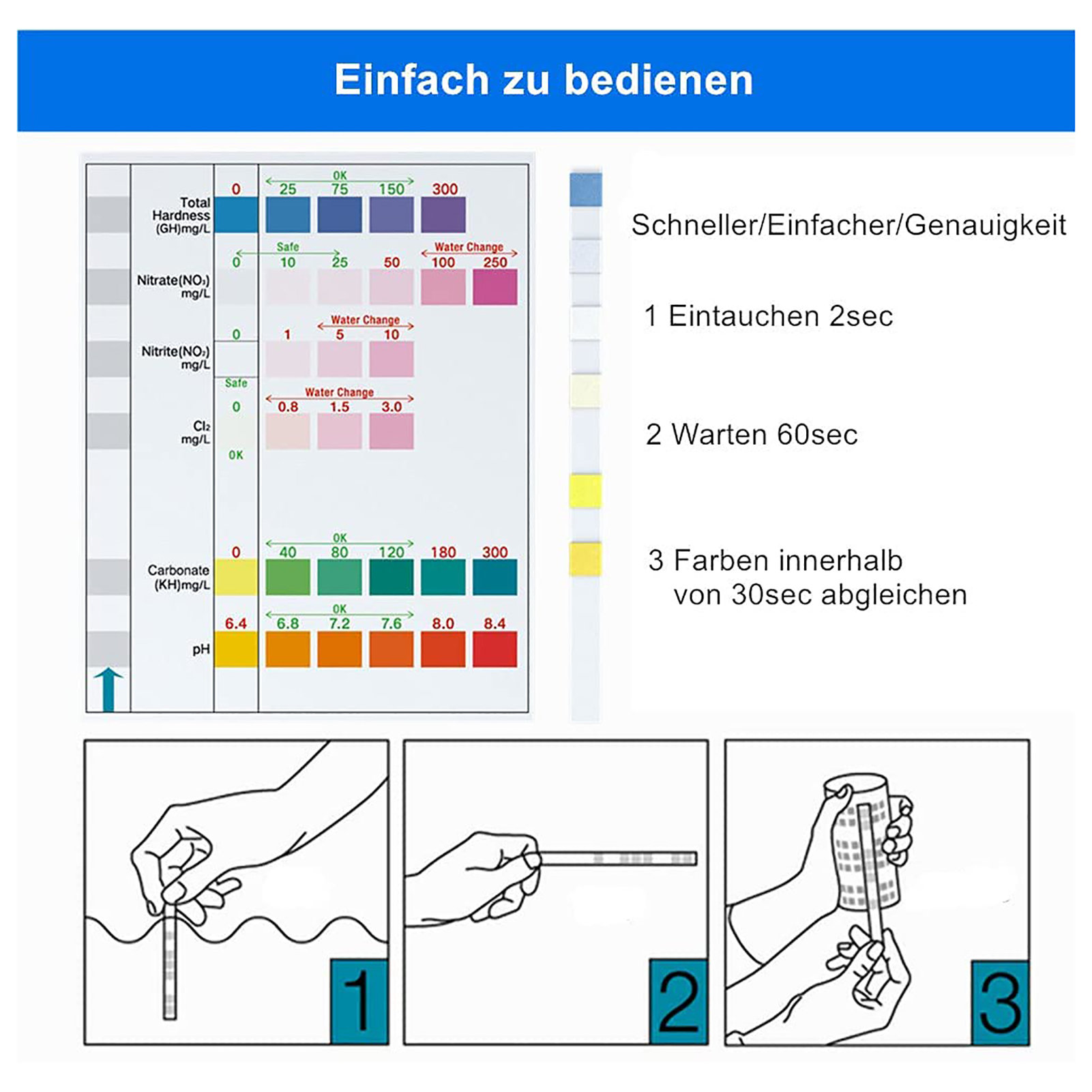 100pcs 6-in-1 Water Quality Te – Ph Strip Test Bewertung und Preis