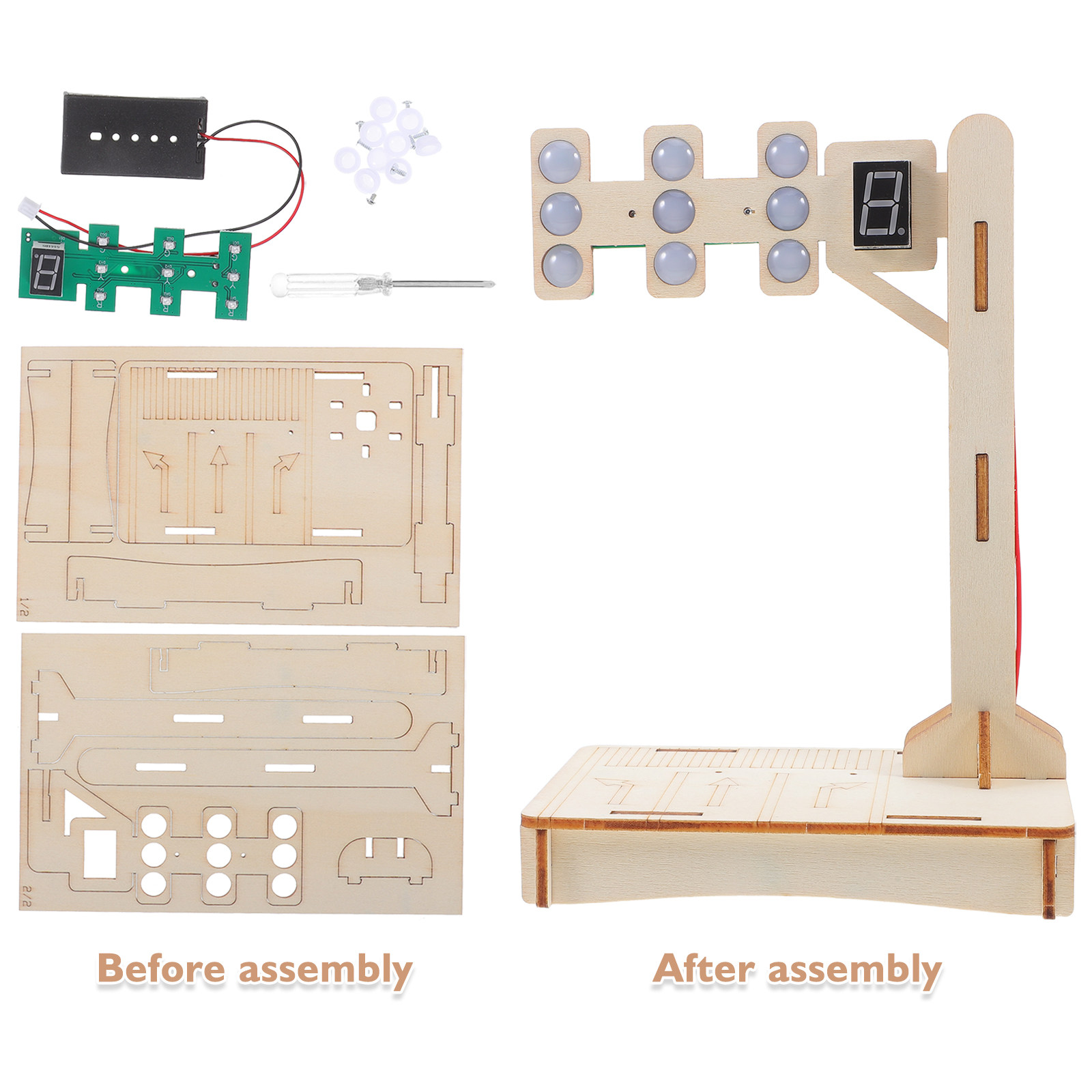 1Set Traffic Signal DIY Kit Ed – Science Project Diy Bewertung und Preis