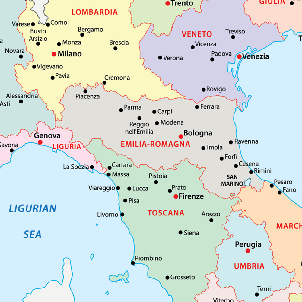 42*59cm In Italian Political M – Star Map Poster Bewertung und Preis