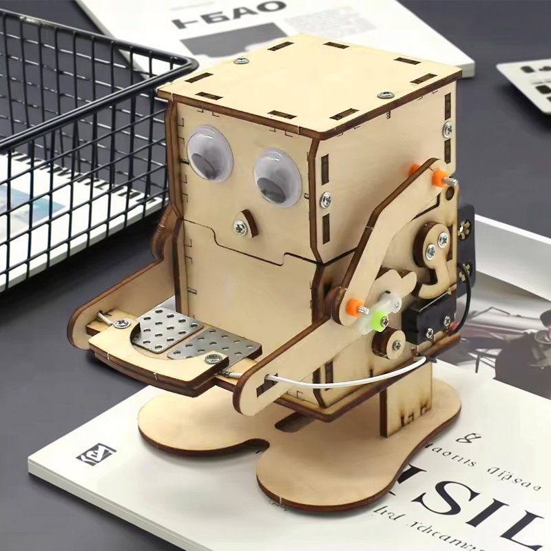 DIY Coin Eating Robot Wooden M – Science Project Robot Bewertung und Preis