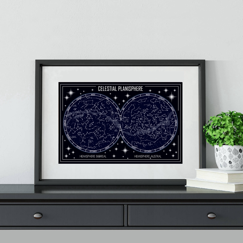 Celestial Planisphere Map Canv – Star Map Poster Bewertung und Preis